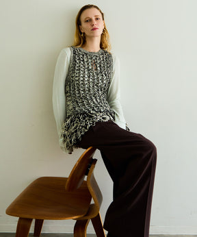 [26SPRING PRE-ORDER]Fringe Mesh Vest