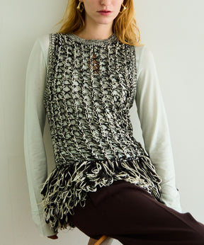 [26SPRING PRE-ORDER]Fringe Mesh Vest
