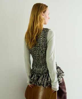 [26SPRING PRE-ORDER]Fringe Mesh Vest