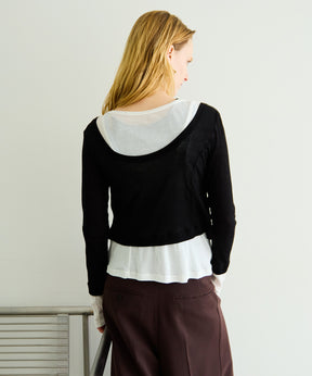 【PRE-ORDER】2way Neck Bicolor Comfort Top