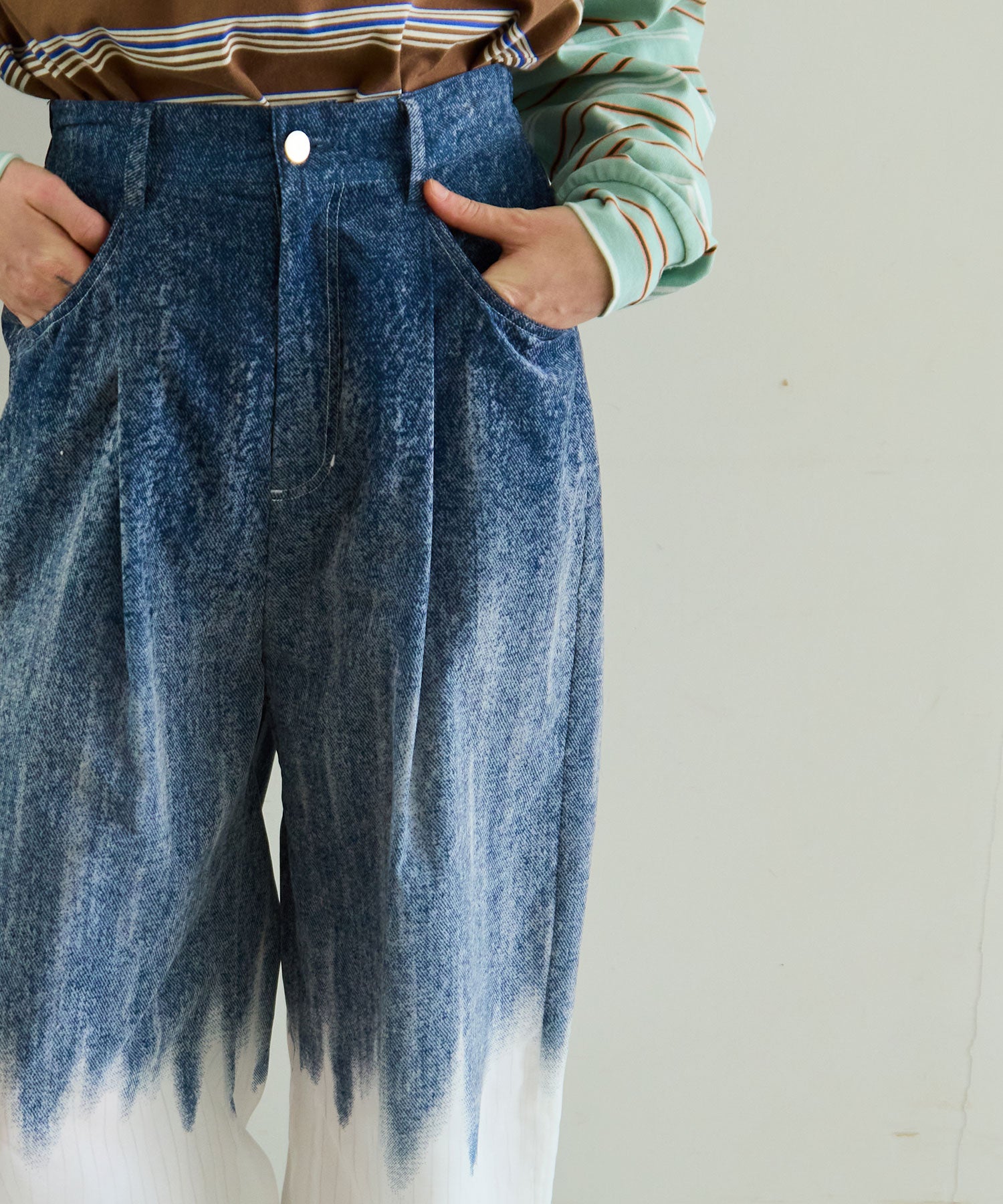 [26SPRING预购]植绒牛仔裤