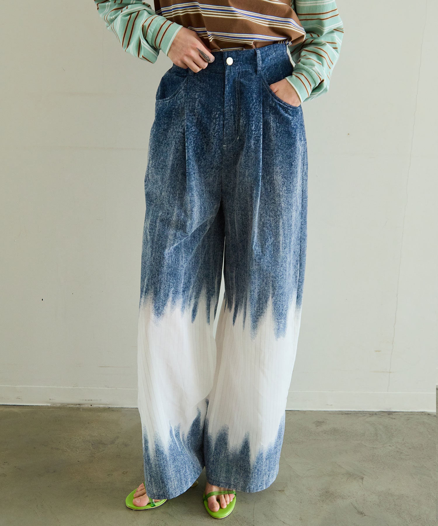 [26SPRING预购]植绒牛仔裤