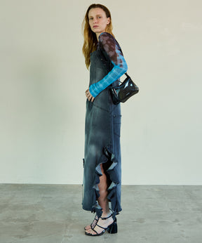 Frill Denim Dress