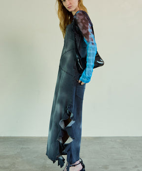 [26SPRING PRE-ORDER] Frill Denim Dress