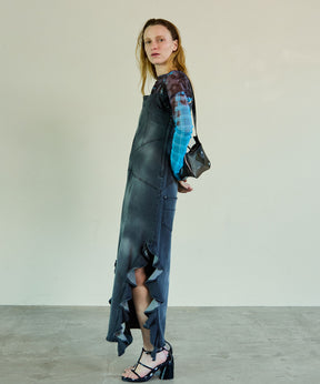 [26SPRING PRE-ORDER] Frill Denim Dress
