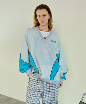 Striped Print V-Neck Tops