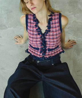 Tweed Knit Vest