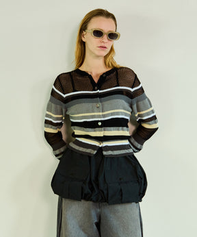 Mesh Border Cardigan
