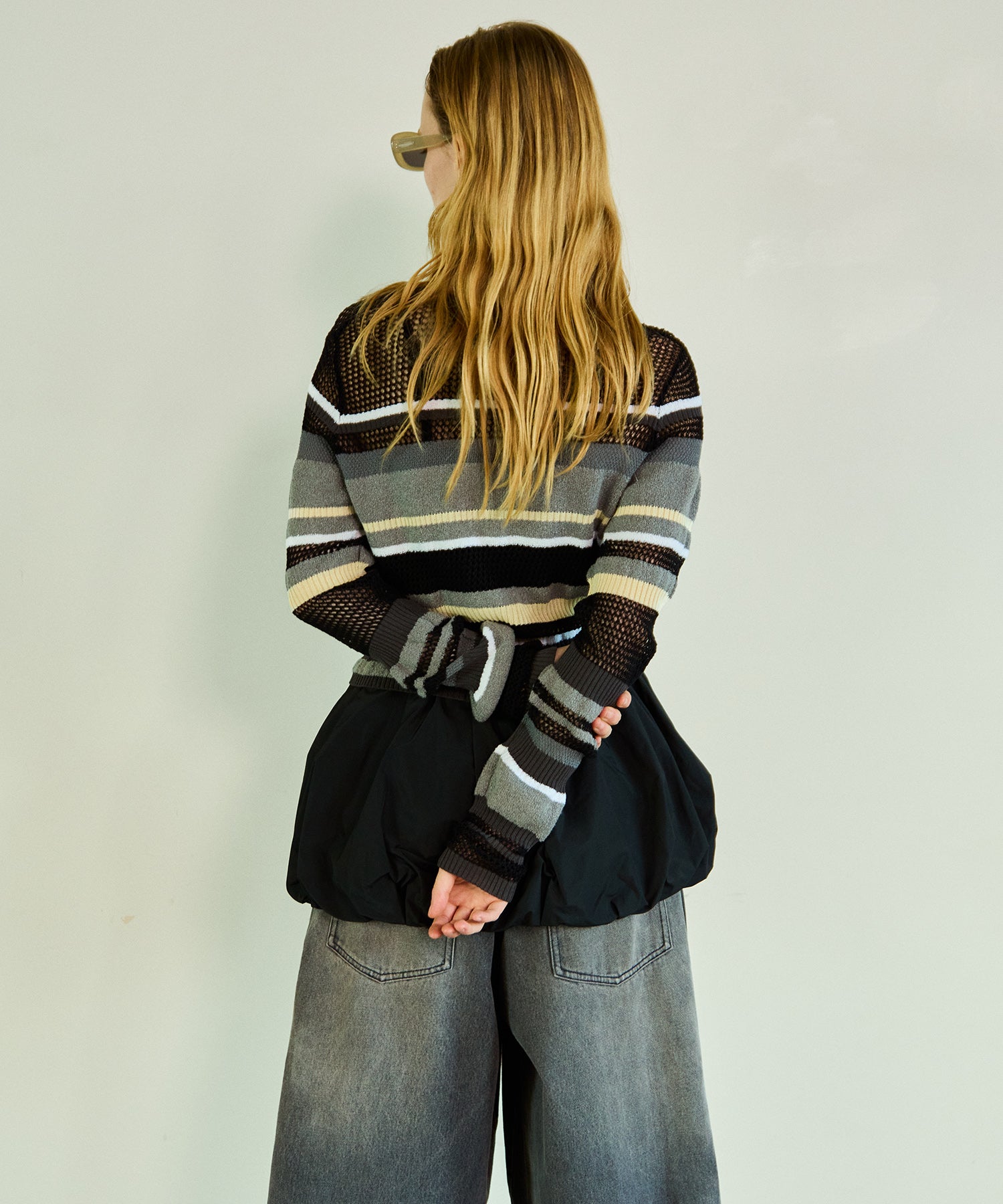 Mesh Border Cardigan