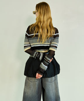 Mesh Border Cardigan