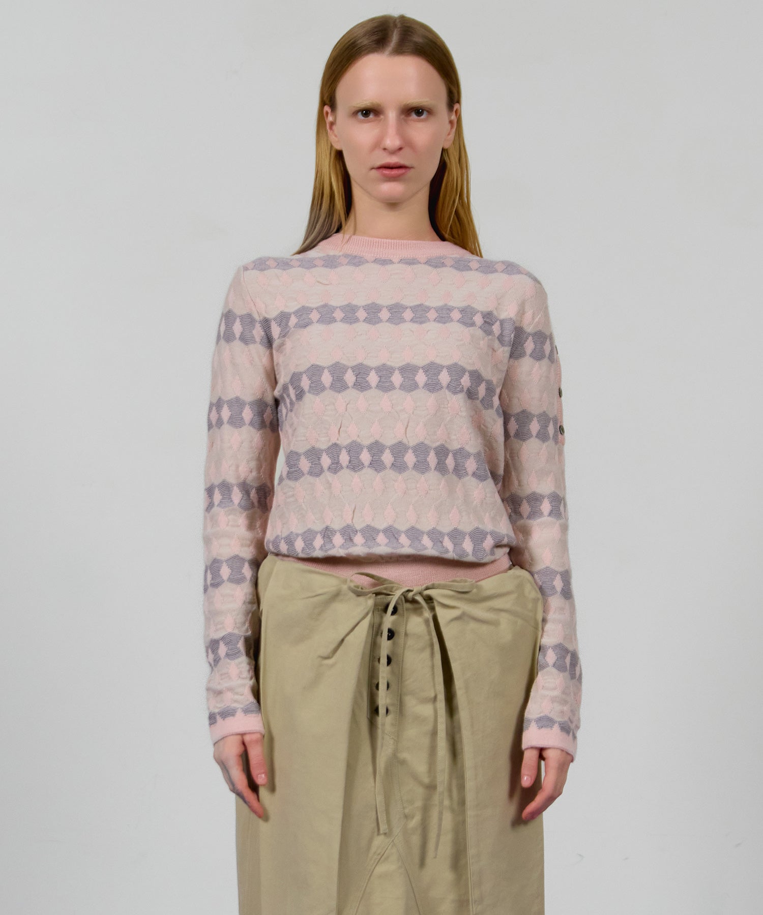 【OPEN YY】JACQUARD PULLOVER