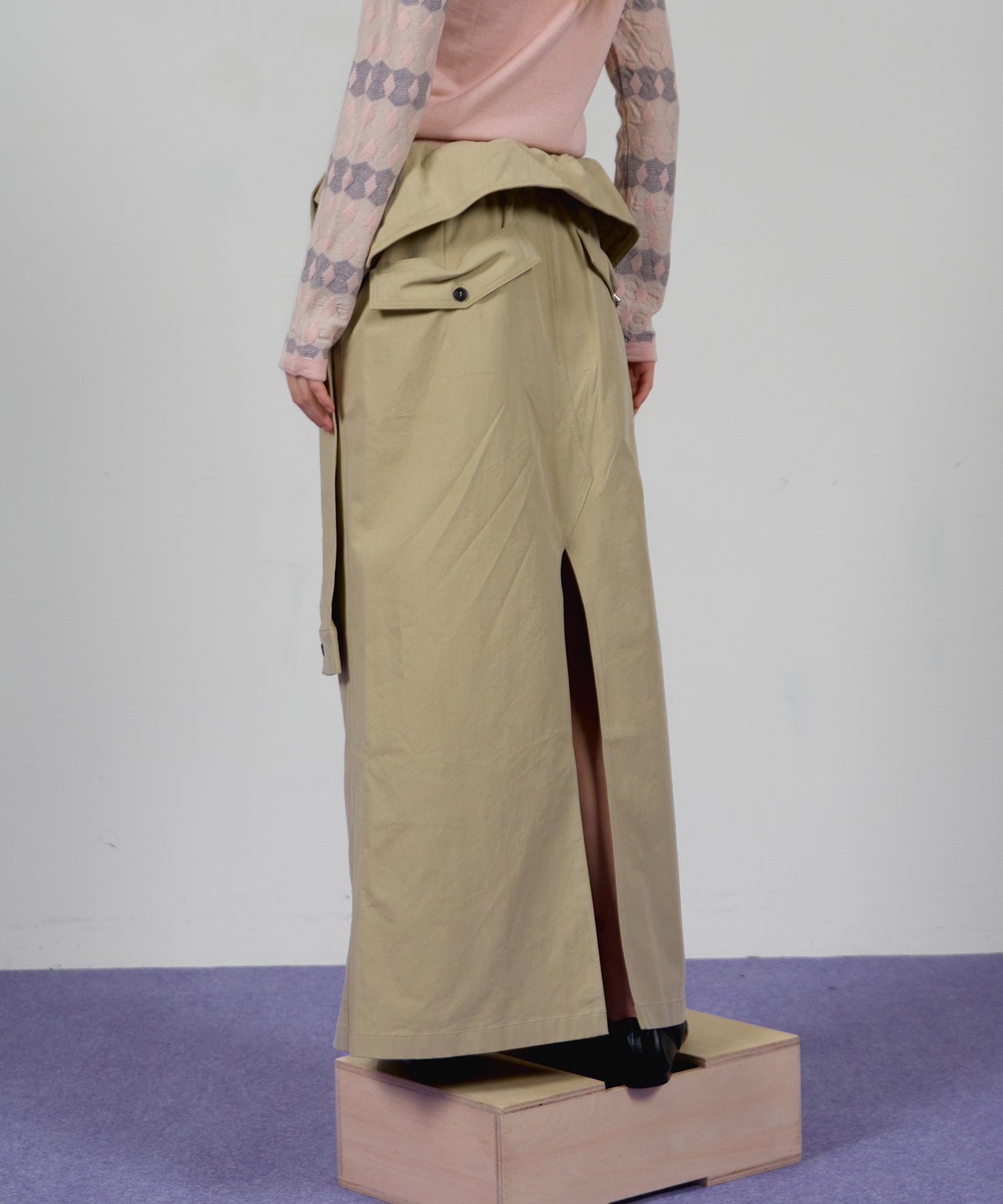 【OPEN YY】WRAP TRENCH SKIRT