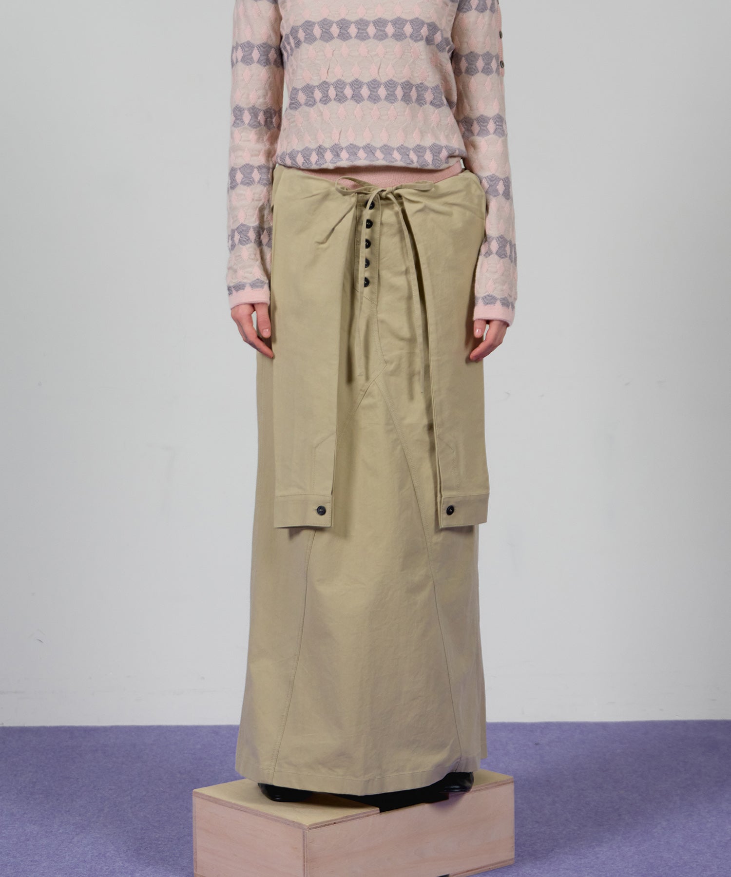 【OPEN YY】WRAP TRENCH SKIRT