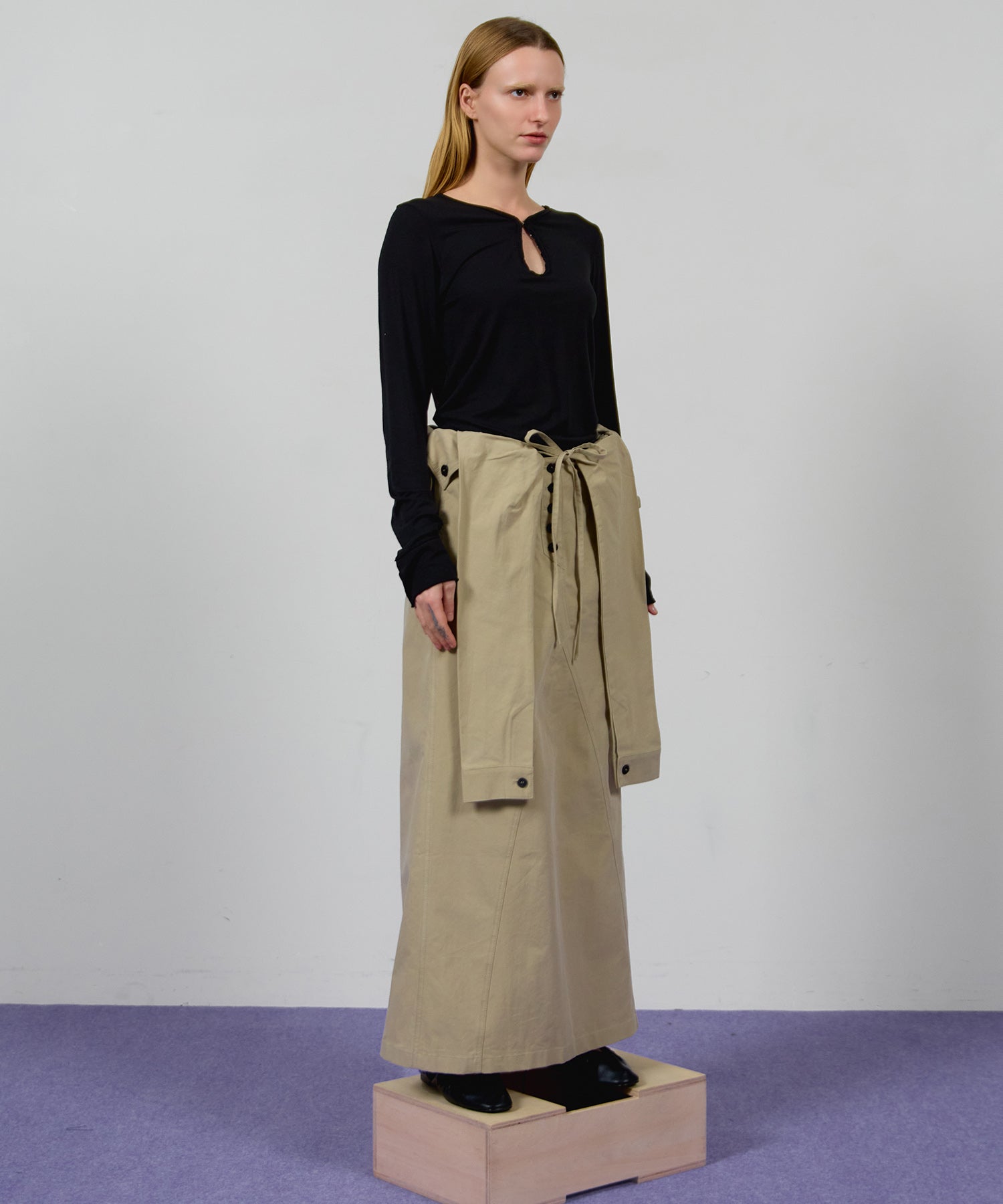 【OPEN YY】WRAP TRENCH SKIRT