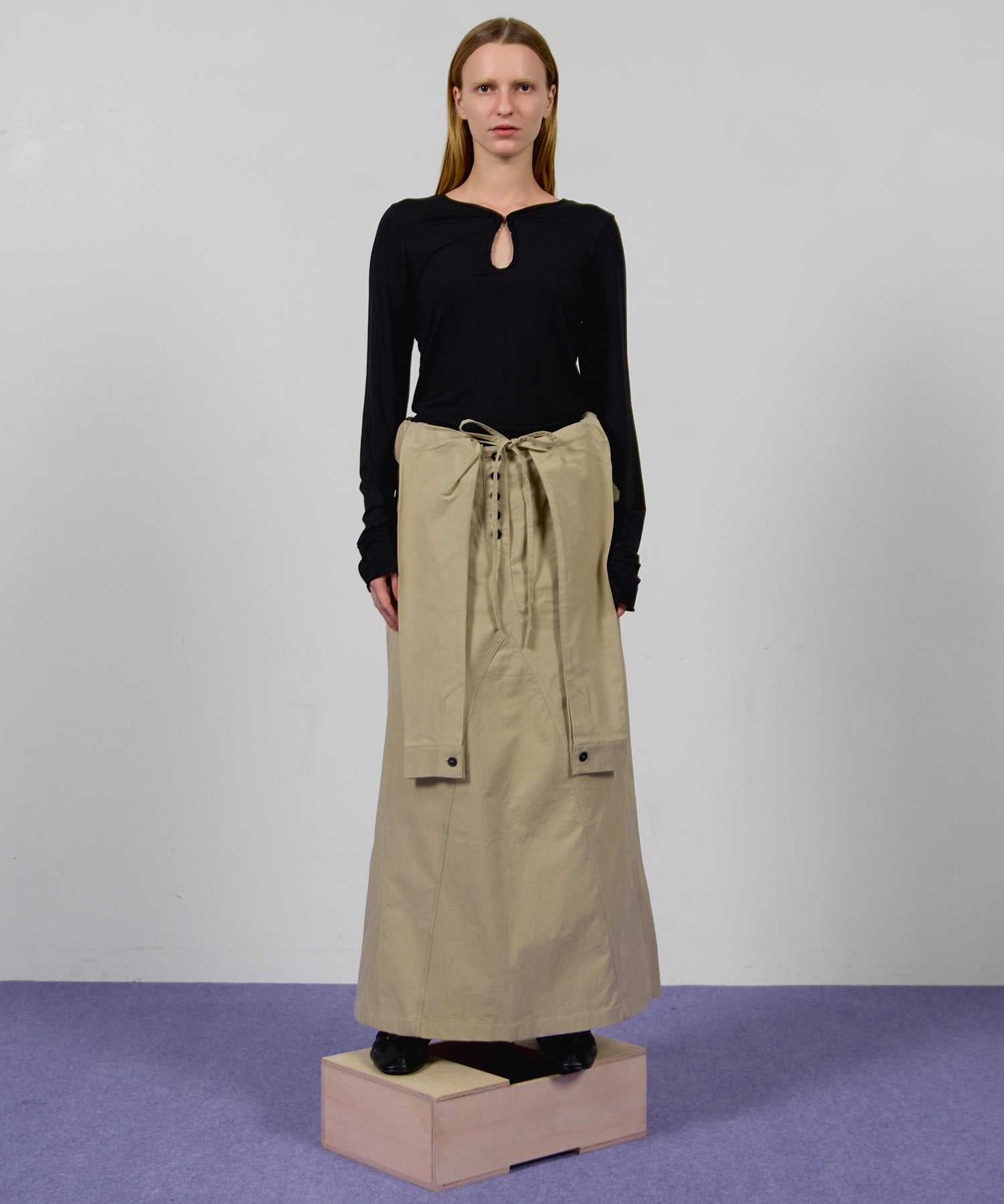 【OPEN YY】WRAP TRENCH SKIRT