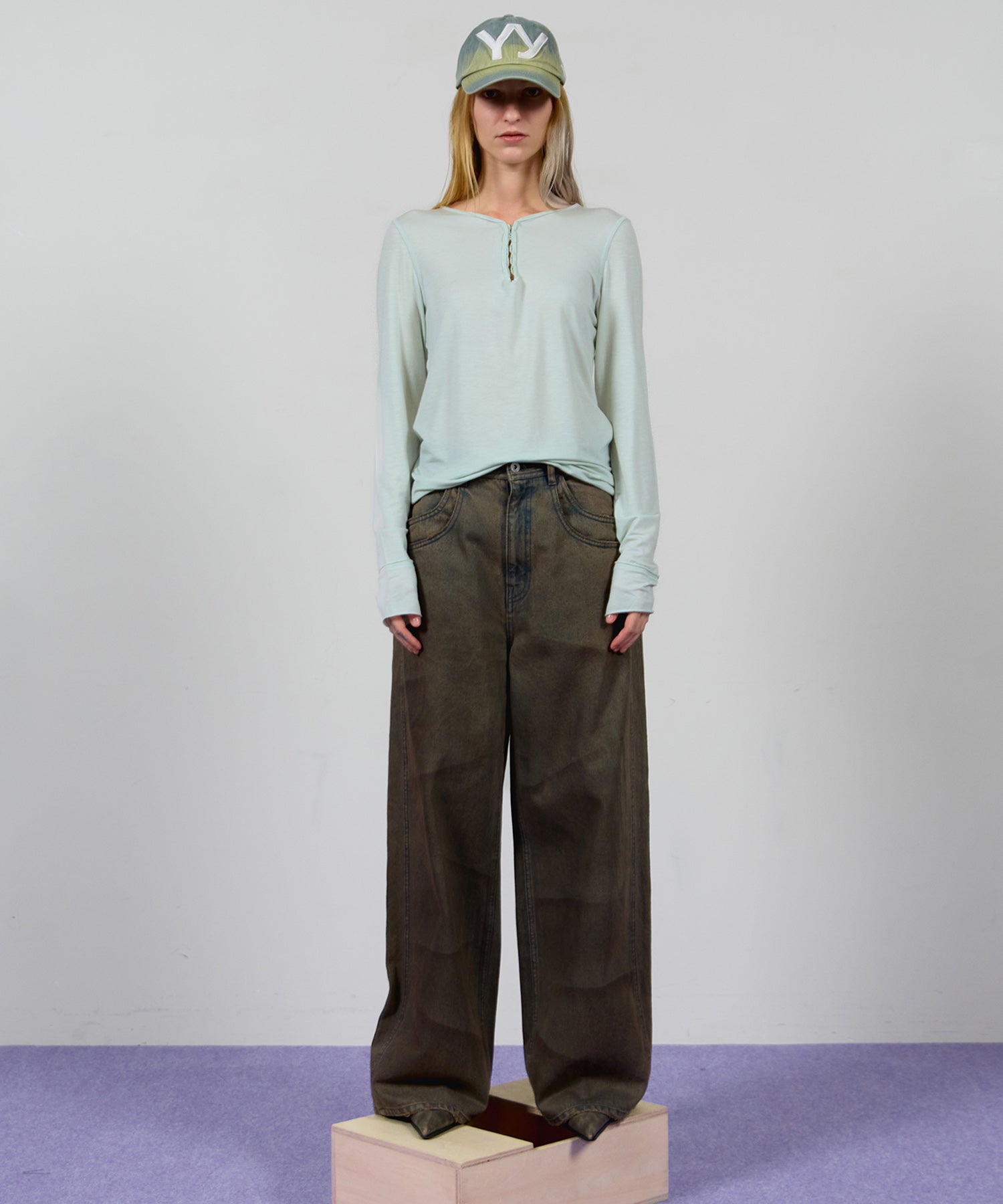 【OPEN YY】HOOK HENLEY LONG SLEEVE