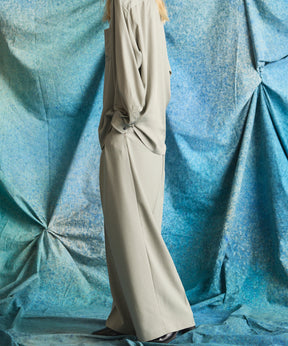 4 Colors Chambray Washable Wool Peaked Lapel Double Breasted Jacket