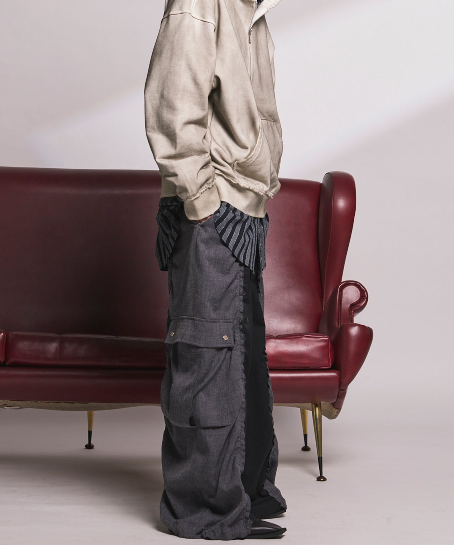 Cut-off Docking Prime-Wide Cargo Pants