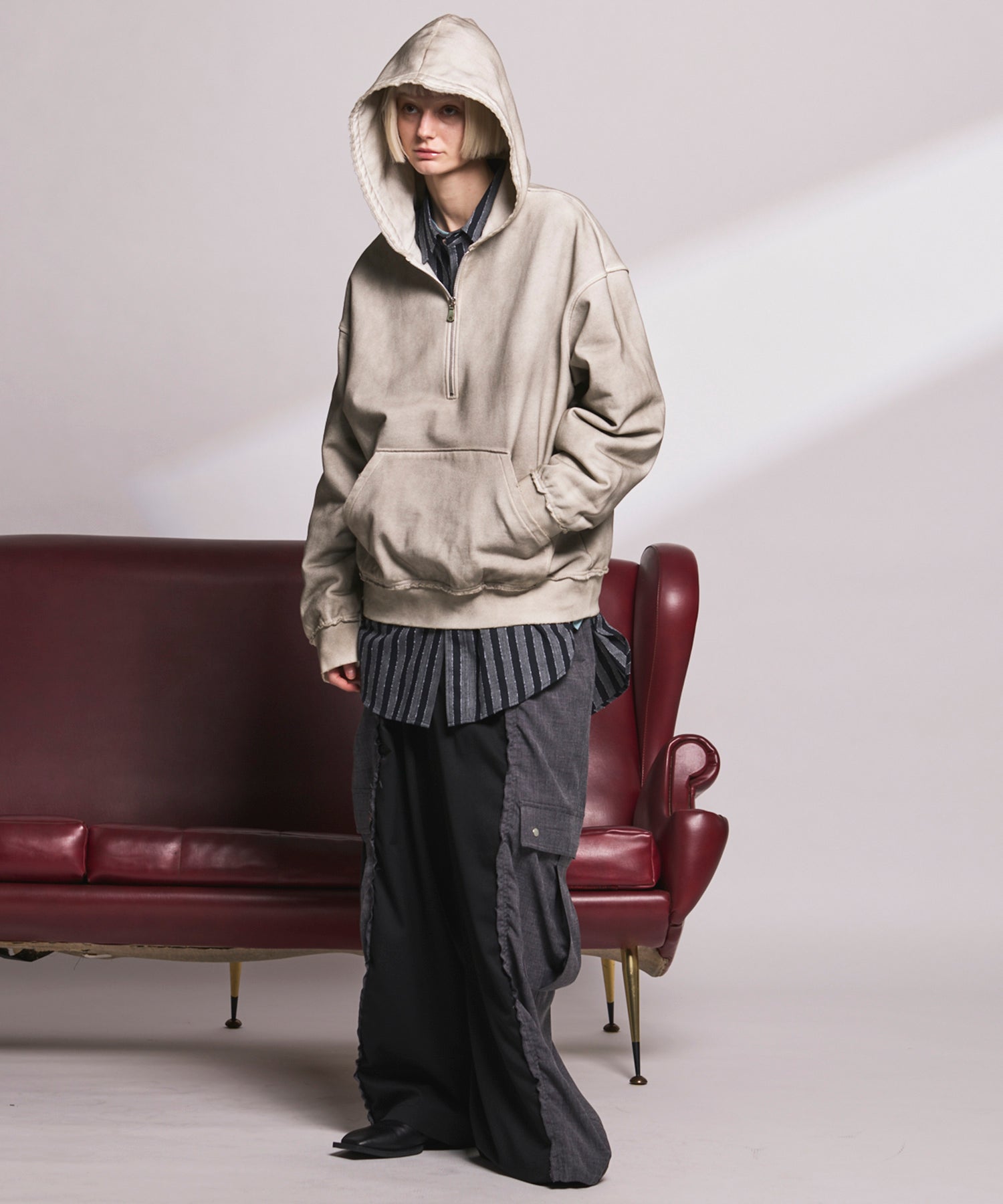 【Italian Dead Stock Fabric】Prime-Over Maxi Regular Collar Shirts Coat