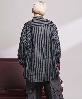 【Italian Dead Stock Fabric】Prime-Over Maxi Regular Collar Shirts Coat