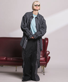 【Italian Dead Stock Fabric】Prime-Over Maxi Regular Collar Shirts Coat