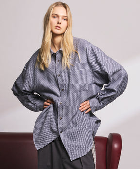 【Italian Dead Stock Fabric】Prime-Over Maxi Regular Collar Shirts Coat