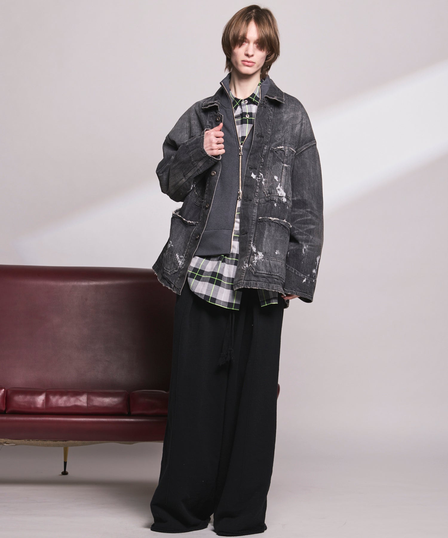 【Italian Dead Stock Fabric】Prime-Over Maxi Regular Collar Shirts Coat