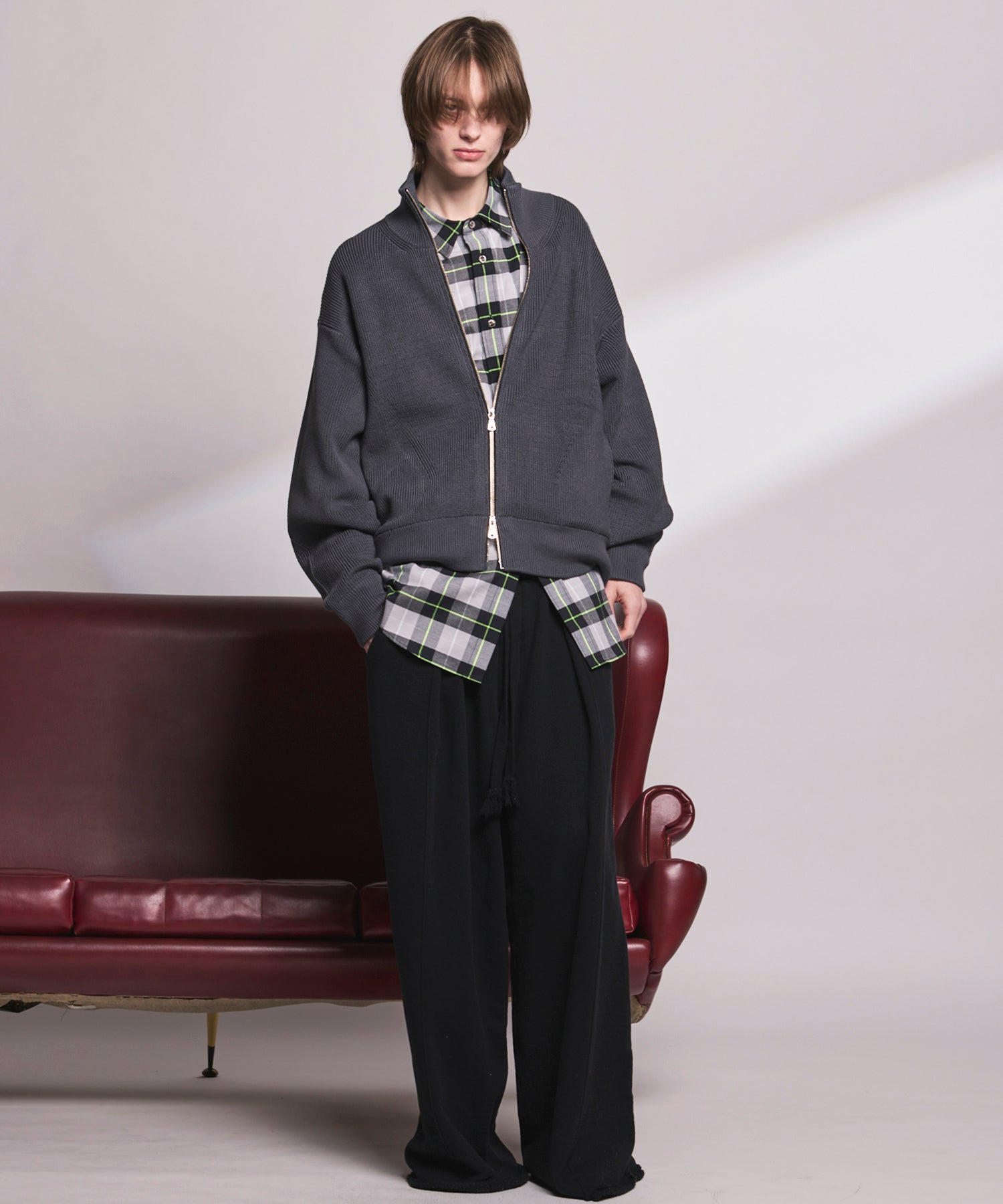 【Italian Dead Stock Fabric】Prime-Over Maxi Regular Collar Shirts Coat