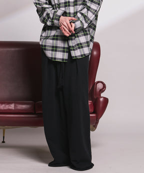 Loop-knit Tuck Wide Sweatpants