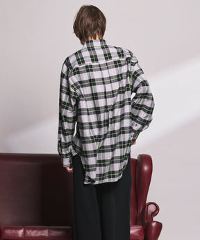 【Italian Dead Stock Fabric】Prime-Over Maxi Regular Collar Shirts Coat