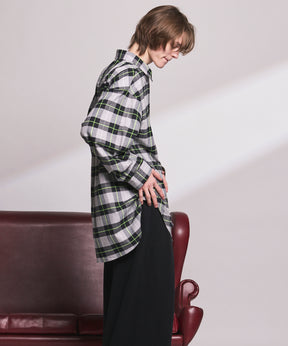 【Italian Dead Stock Fabric】Prime-Over Maxi Regular Collar Shirts Coat