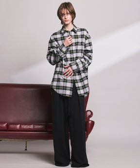 【Italian Dead Stock Fabric】Prime-Over Maxi Regular Collar Shirts Coat