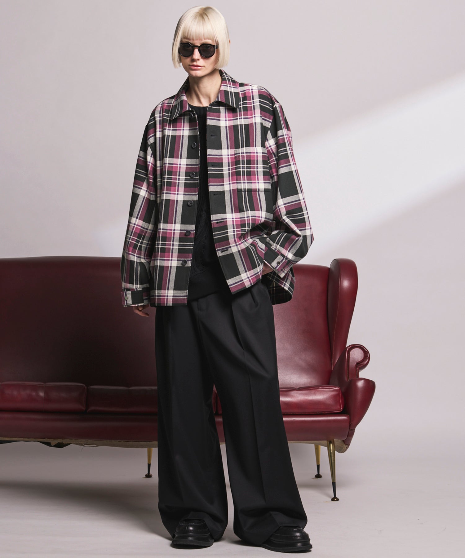 Different Material Docking Prime-Over 3D Knit Pullover