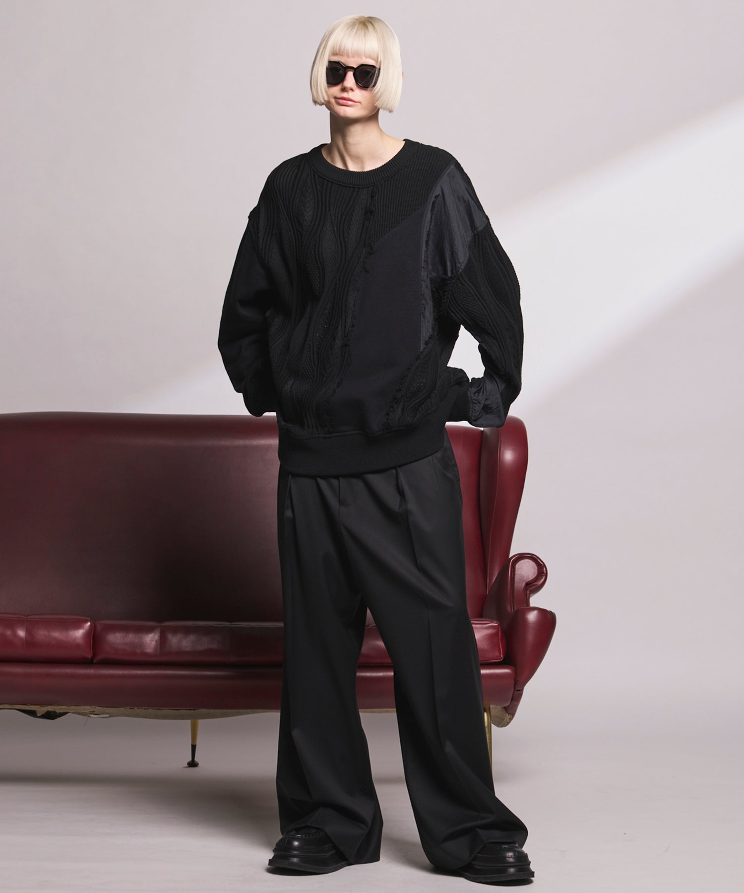 4 Colors Chambray Washable Wool Peaked Lapel Double Breasted Jacket