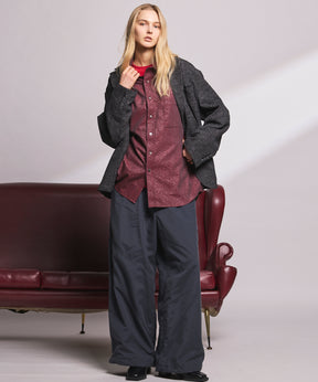 4 Colors Chambray Washable Wool Peaked Lapel Double Breasted Jacket