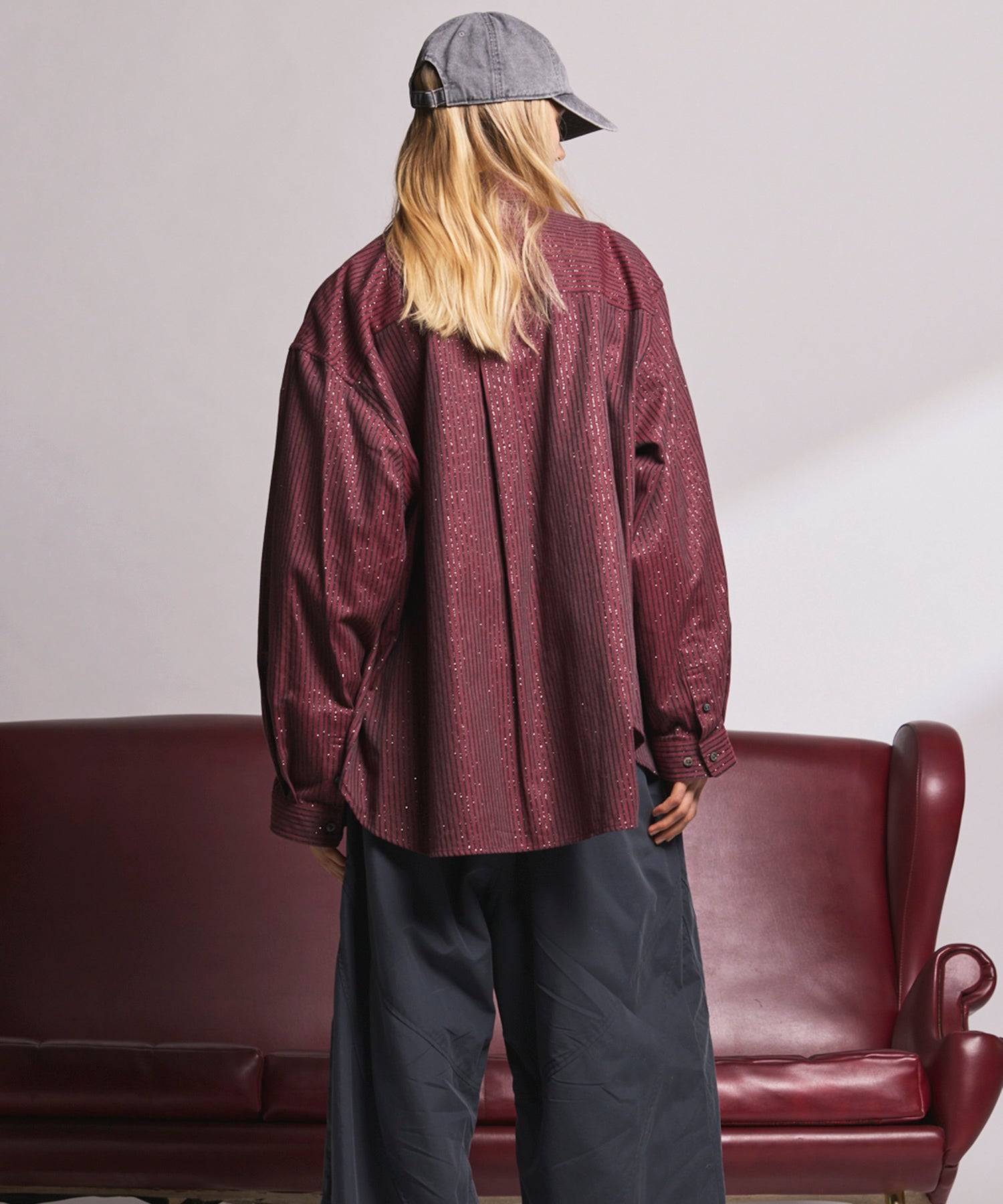 【Italian Dead Stock Fabric】Regular Collar Prime-Over Shirt