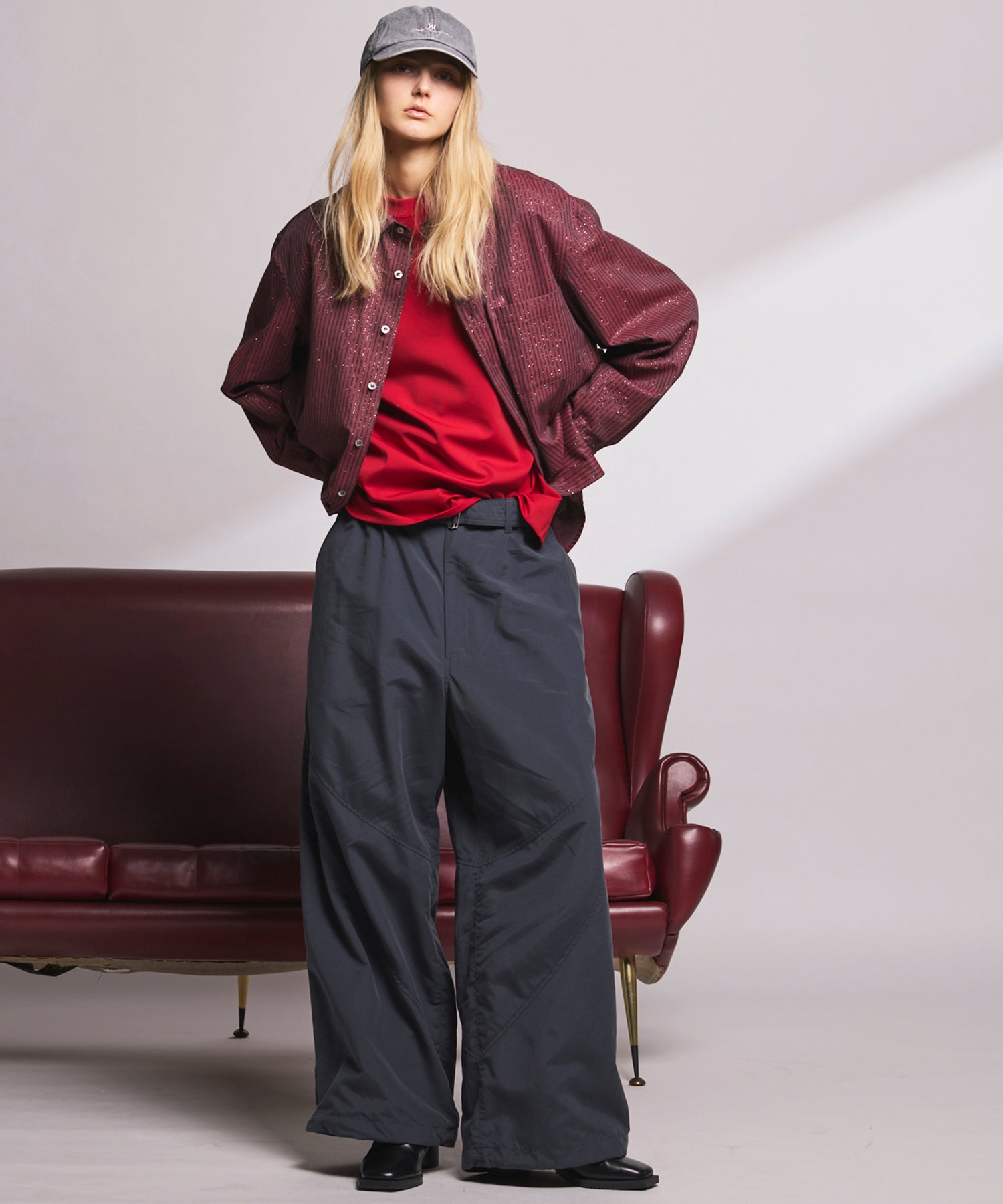 【Italian Dead Stock Fabric】Regular Collar Prime-Over Shirt