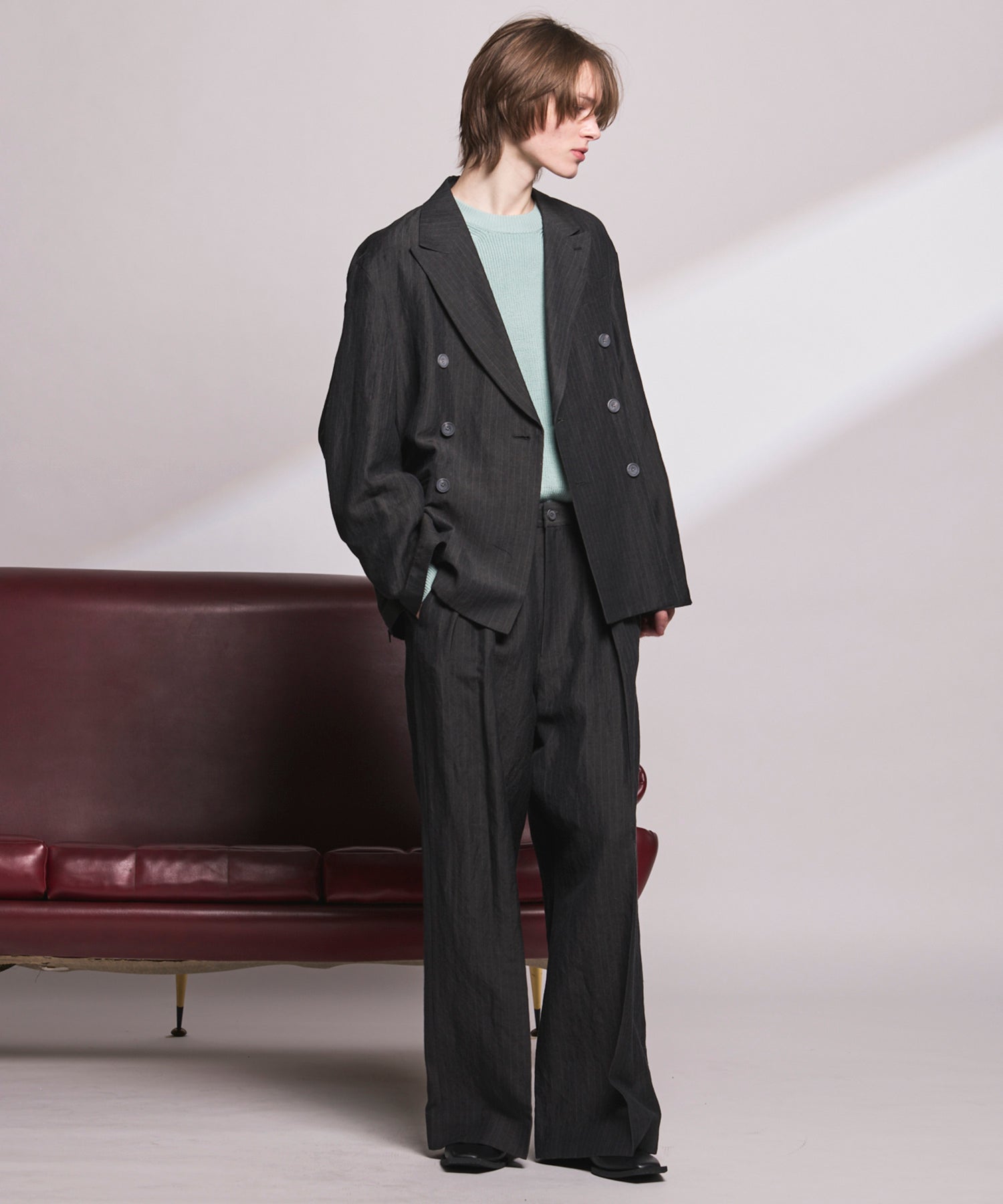 C/A Prime-Over Pullover Crew Neck Knit