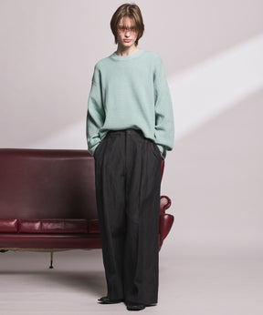 4 Colors Chambray Washable Wool Peaked Lapel Double Breasted Jacket