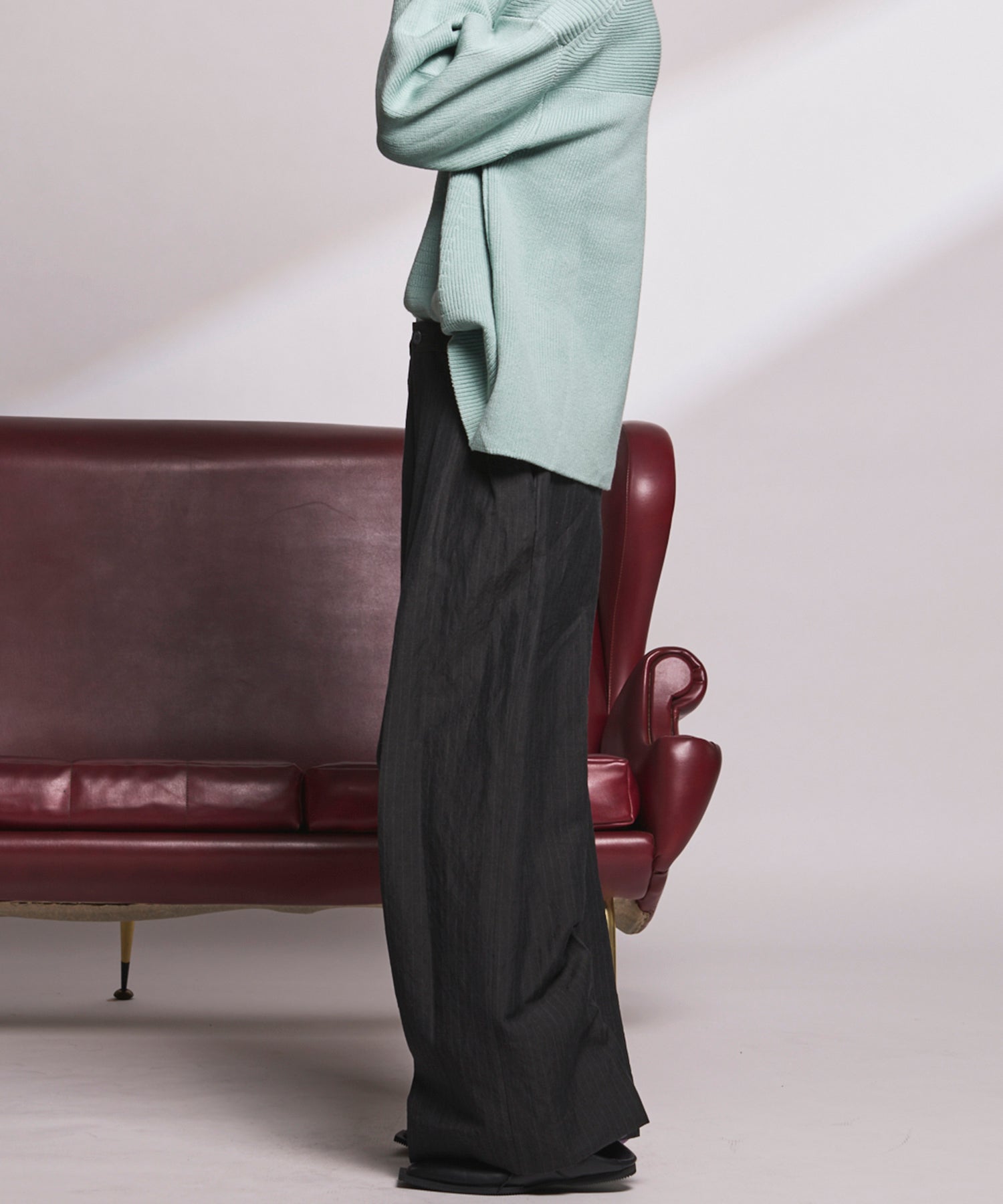 4 Colors Chambray Washable Wool Peaked Lapel Double Breasted Jacket