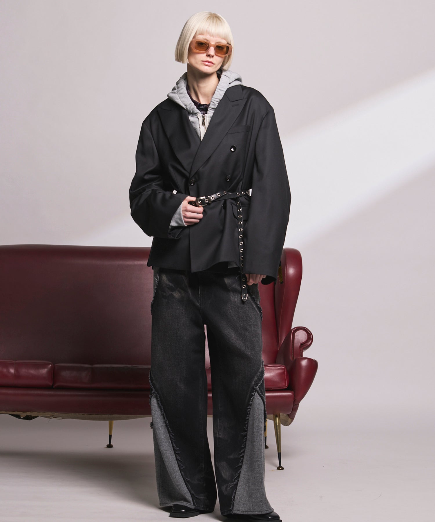 【Italian Dead Stock Fabric】Regular Collar Prime-Over Shirt