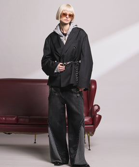 【Italian Dead Stock Fabric】Regular Collar Prime-Over Shirt