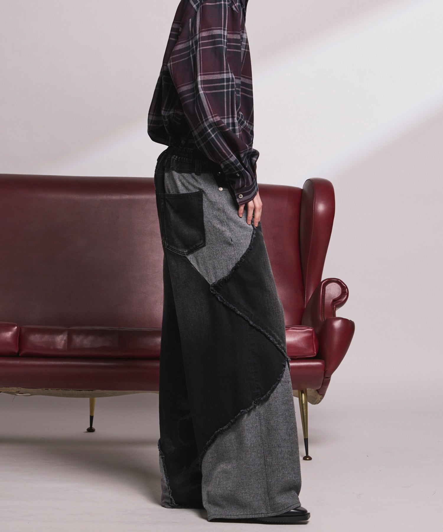 4 Colors Chambray Washable Wool Peaked Lapel Double Breasted Jacket