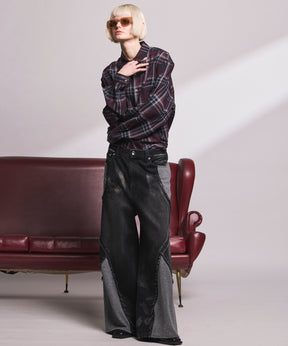 【Italian Dead Stock Fabric】Regular Collar Prime-Over Shirt