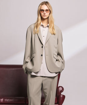 4种颜色Chambray可洗羊毛峰峰双胸夹克