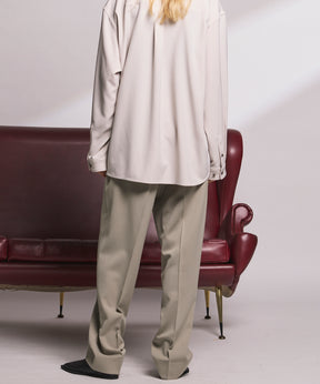 4 Colors Chambray Washable Wool Peaked Lapel Double Breasted Jacket