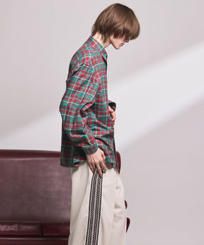 【Italian Dead Stock Fabric】Regular Collar Prime-Over Shirt