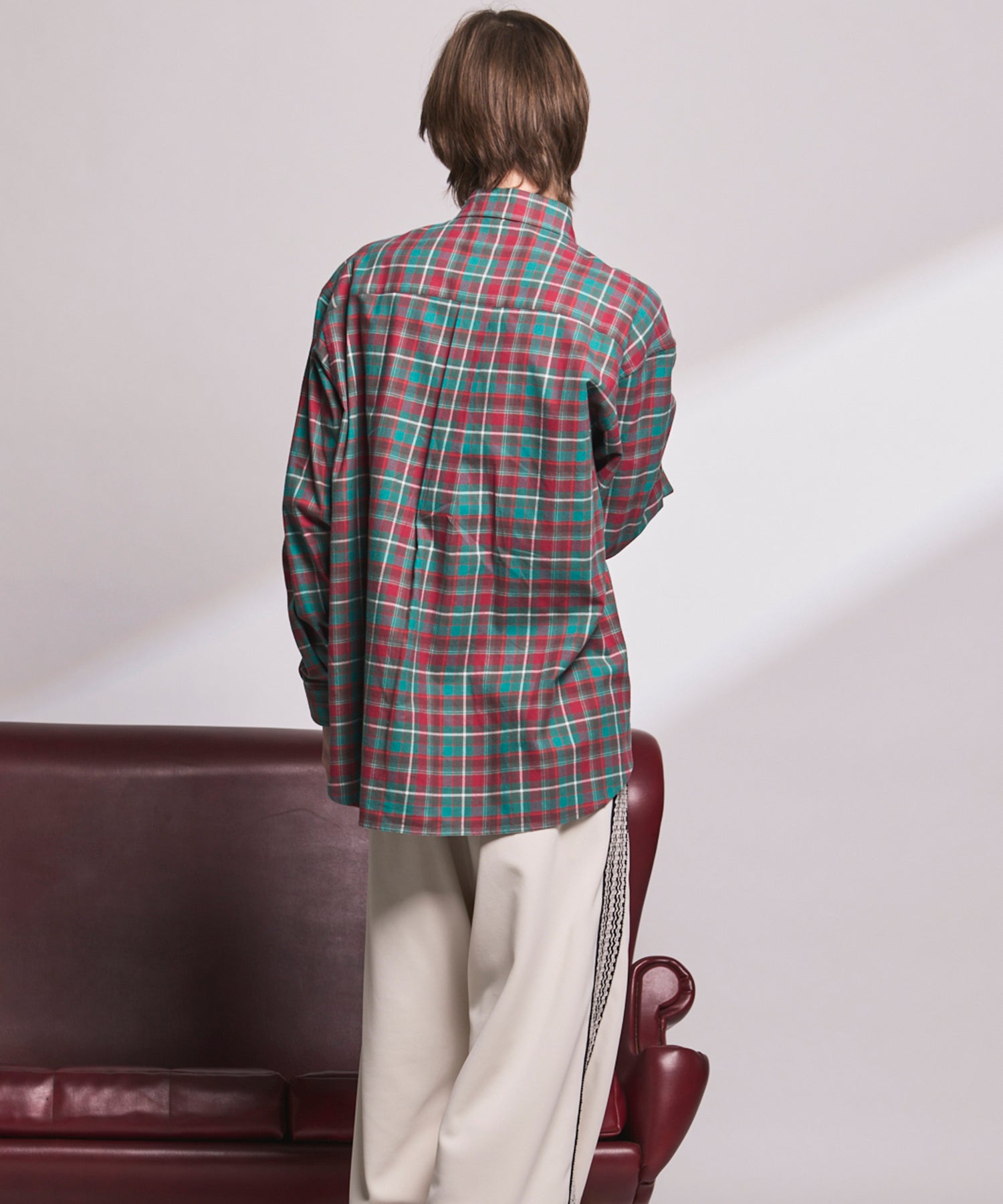 【Italian Dead Stock Fabric】Regular Collar Prime-Over Shirt