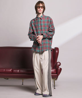 【Italian Dead Stock Fabric】Regular Collar Prime-Over Shirt