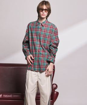 【Italian Dead Stock Fabric】Regular Collar Prime-Over Shirt